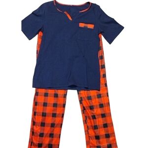 Red and Navy Blue Checked 2 piece  Pajamas